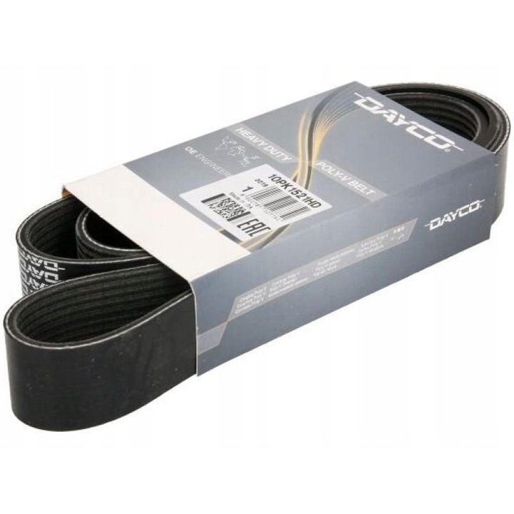 Többszörös ékszíj Volvo FH, FH II, FM, FM II, FMX, FMX II D13A400-D13K540, Dayco, Fekete