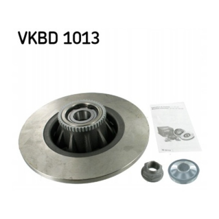 Hátsó féktárcsa 2x bal/jobb csapággyal, SKF, kompatibilis Nissan/Opel, szürke