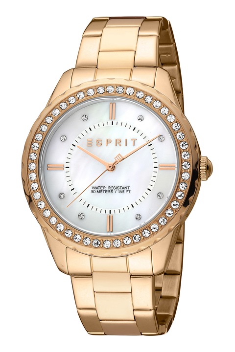 Esprit, Часовник от неръждаема стомана с кристали, Rose Gold