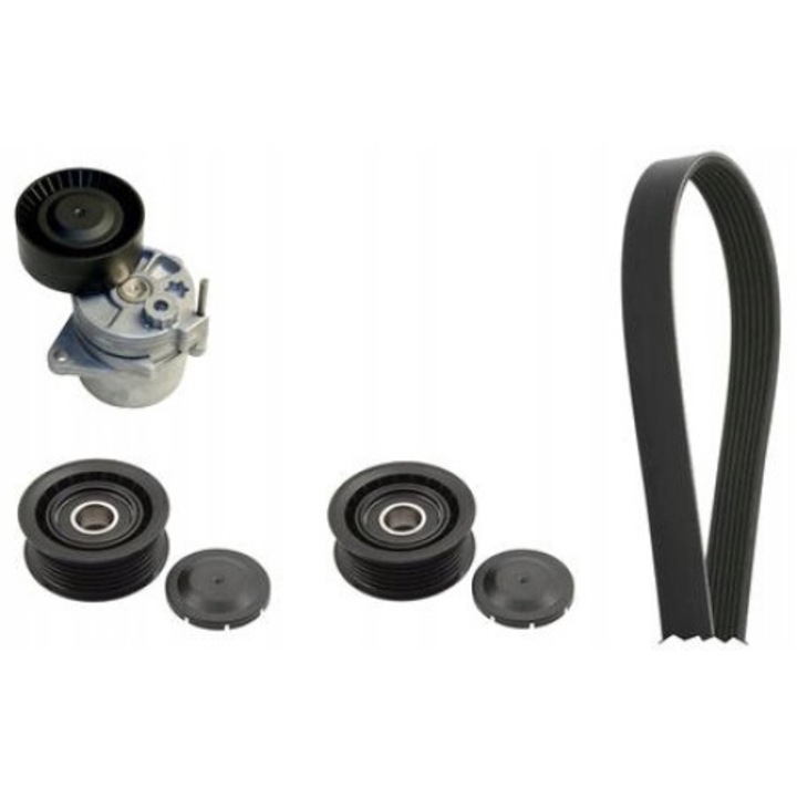 Fogasszíj készlet, INA, Mercedes, fekete/ezüst