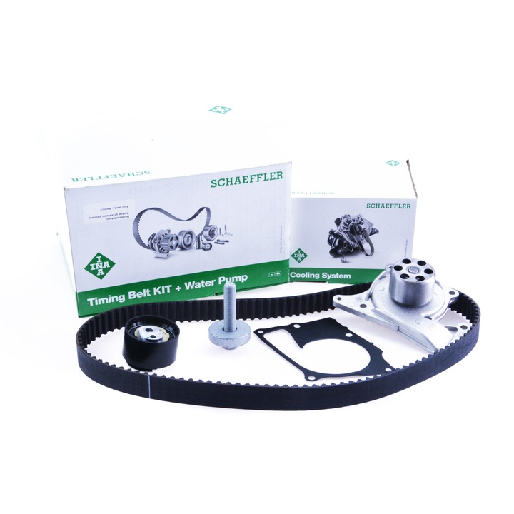 Vízpumpa + fogasszíj készlet, Ina, Mercedes A/B-vel kompatibilis, ezüst/fekete