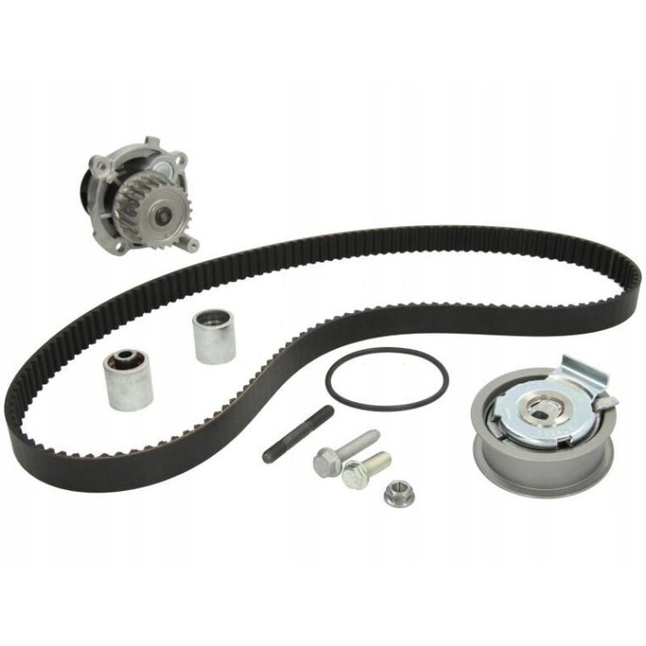 Комплект ангренажен ремък Ina, Съвместим с Audi/Seat/Skoda/VW, Сребрист/Черен