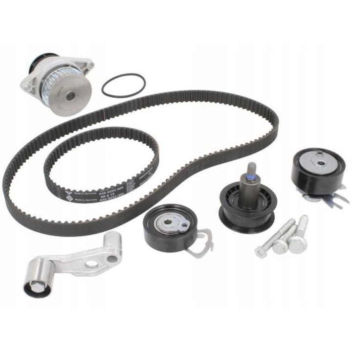 Комплект ангренажен ремък INA, Съвместим с Audi/Toledo/VW Bora/Golf, черен/сребрист