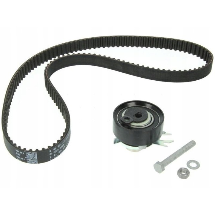 Комплект ангренажен ремък, INA, Seat/VW, черен/сребрист