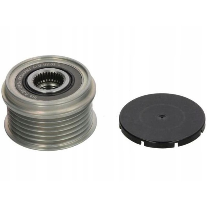 Generátor szíjtárcsa, INA, Alfa Romeo/BMW/Citroen/Fiat, fekete/ezüst