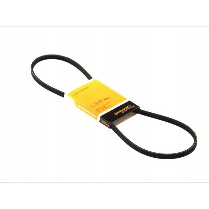 Задвижващ ремък с канал, Continental, За Fiat, Черен