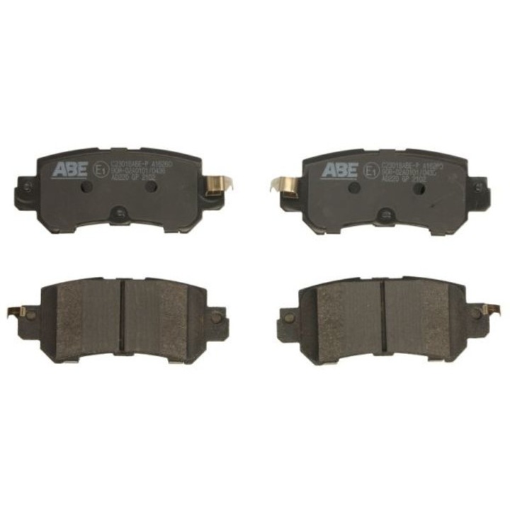 2db hátsó fékbetét készlet, Abe, Mazda 2/CX-3/CX-5 típushoz, szürke