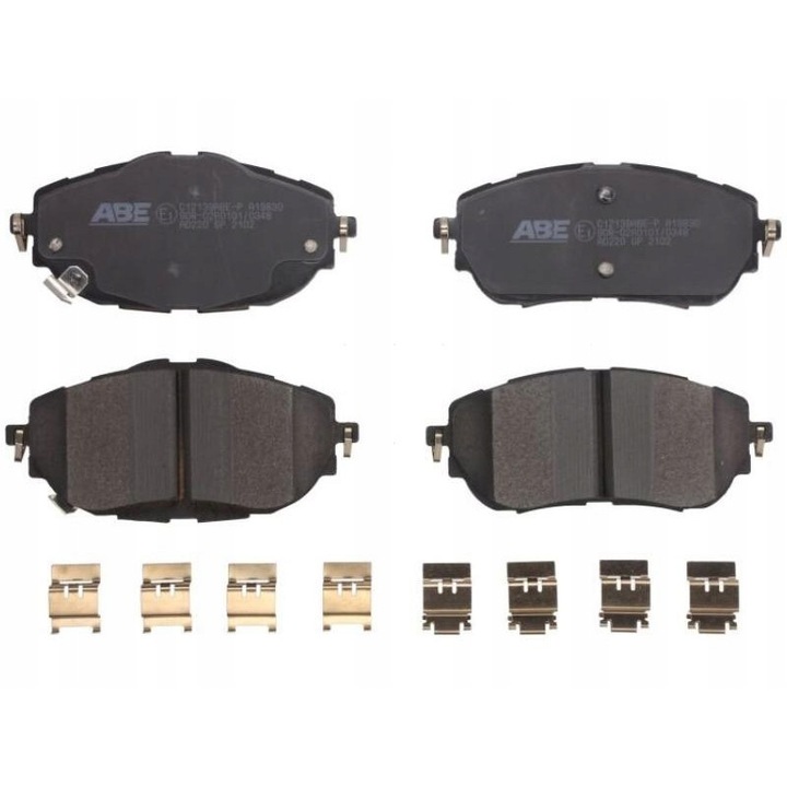 2 db fékbetét készlet, Abe, kompatibilis a Toyota Auris/Corolla, többszínű