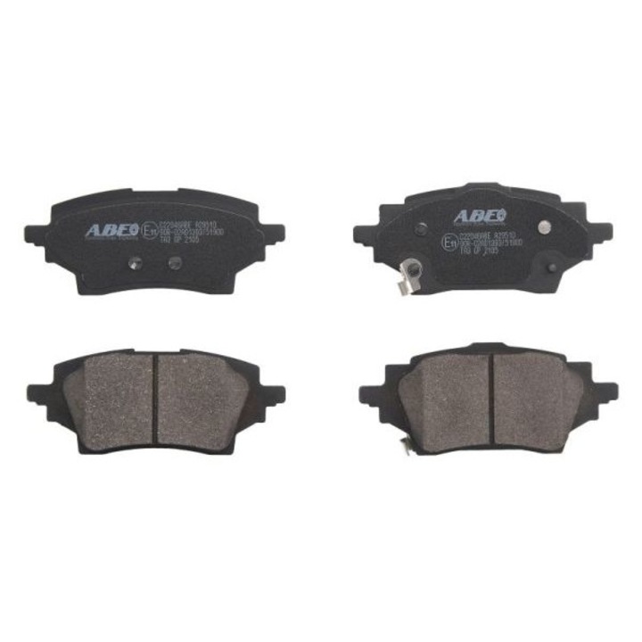 Hátsó fékbetét készlet, Abe, Toyota C-HR/Corollához, fekete