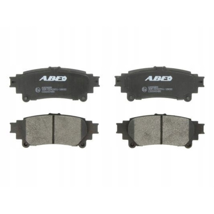 Hátsó fékbetét készlet, ABE, Lexus/Toyota, fekete/ezüst
