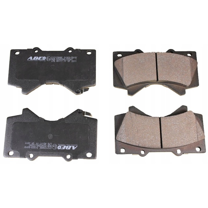 Fékbetét készlet, Abe, Lexus/Toyota, 2.8D-5.7 01.00, Fekete