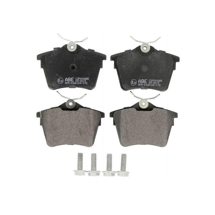 Hátsó fékbetét készlet, Abe, Citroen/Peugeot, 1.6-3.0D, Fekete