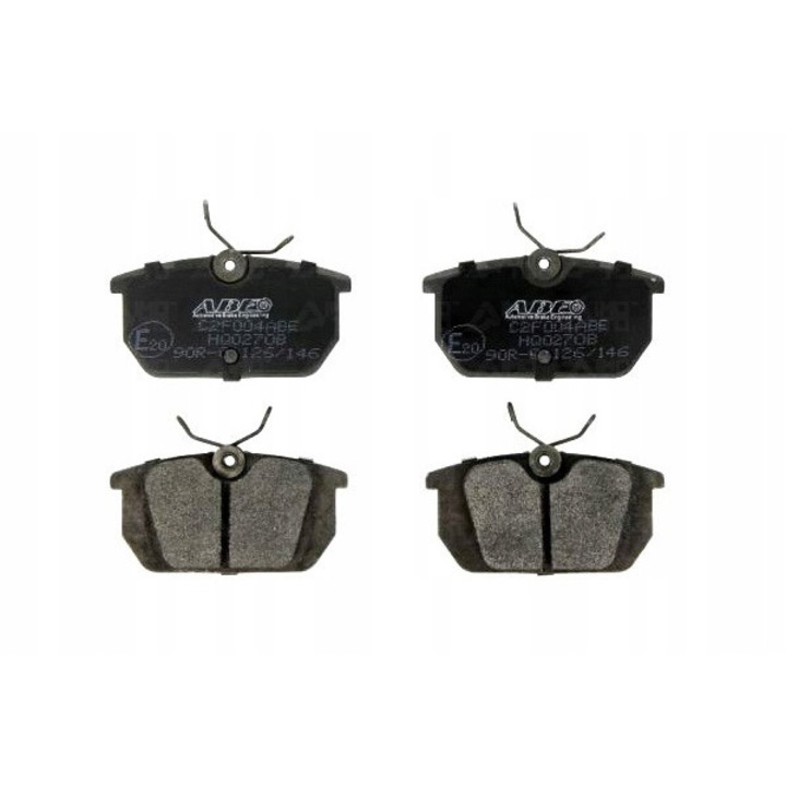 Hátsó fékbetétek, Abe, Alfa Romeo/Audi/Fiat, Fekete