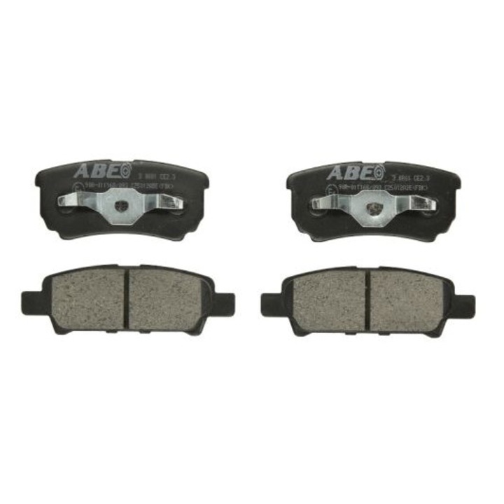 Hátsó fékbetét készlet, Abe, Chrysler/Citroen/Jeep/Dodge, 1.3-3.6 01/02, Fekete