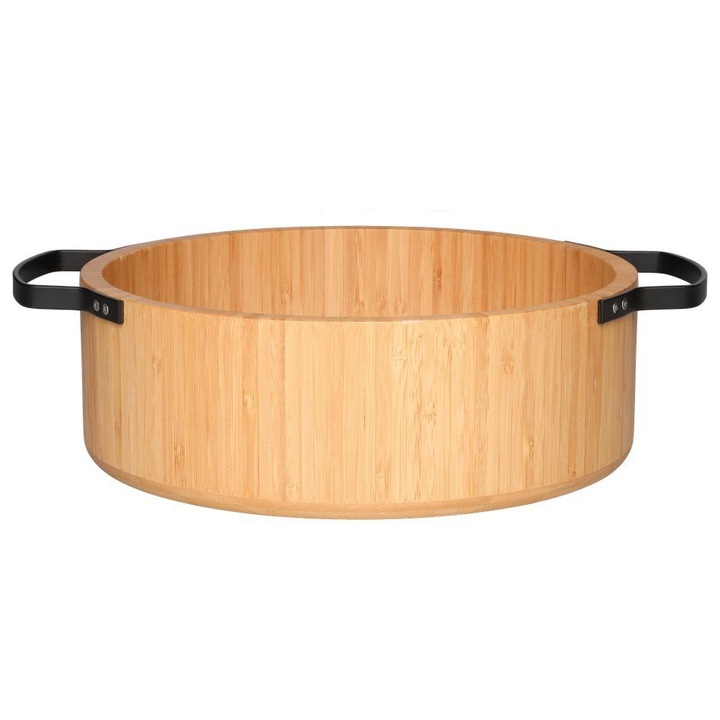 Bol pentru salata, Maku, Bambus, 35.5 cm, Natur