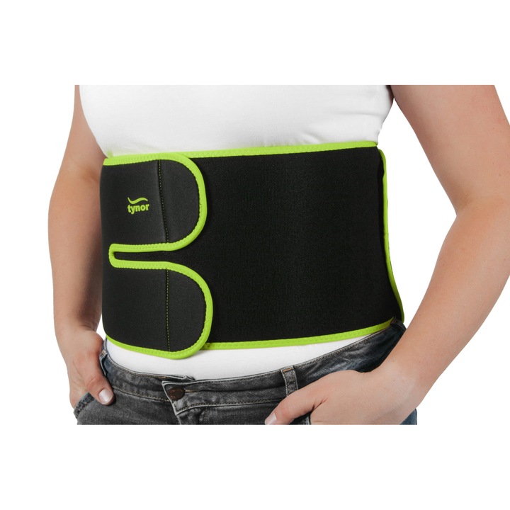 Колан за корем за отслабване, Tynor, Неопрен, 70-110 см, Черен
