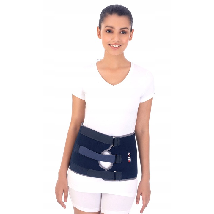 Centura abdominala, Neo-life, Poliester, Albastru, S