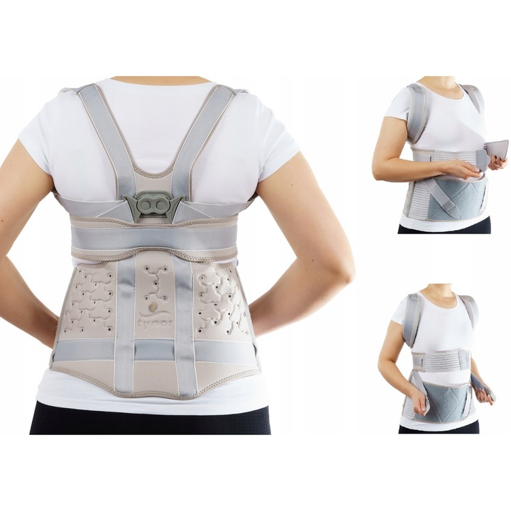 Suport corector pentru spate, Tynor, Aluminiu, Marime universala, Multicolor