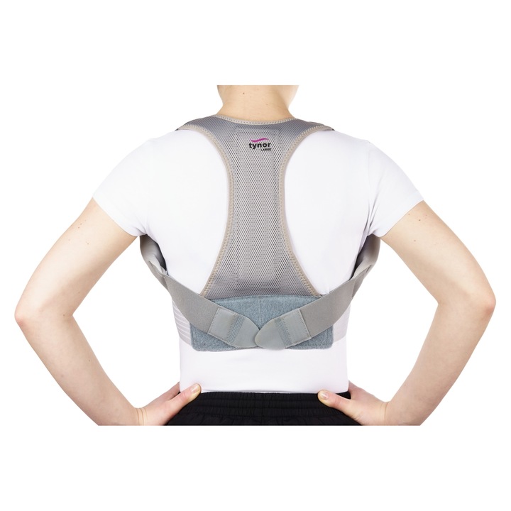 Corector pentru spate, Tynor, Poliuretan, Marimea XL, Gri