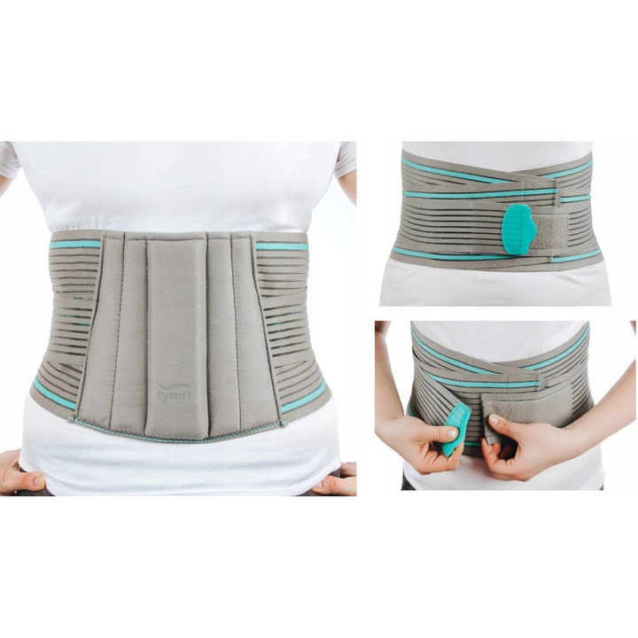 Curea lombara, TYNOR, Poliester, Gri, XXL