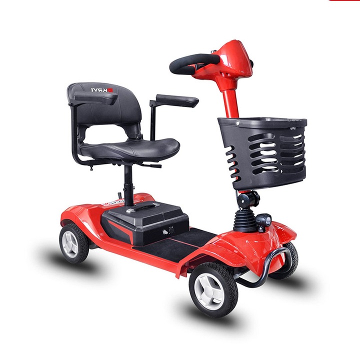 Scuter electric cu 4 roti ZT-65, putere motor 250W, nu necesita permis, Rosu