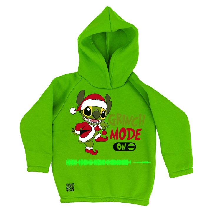 Bluza copii Craciun, Grinch Mode, Verde