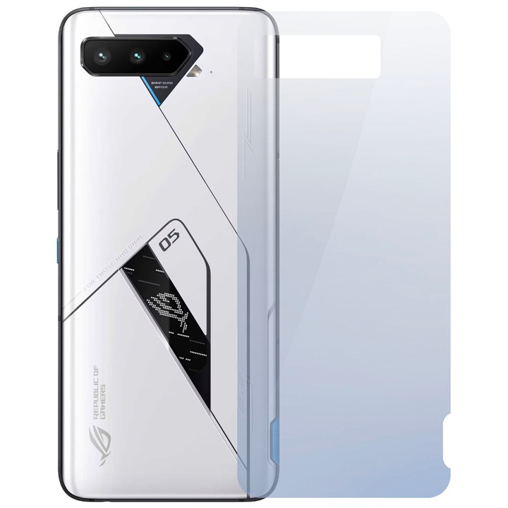 InvisibleBack филм, съвместим с Asus ROG Phone 5 Ultimate, Защита на задния капак, Силиконов полимер, Премиум лепило, Лесен монтаж, Без течност, Регенерируем, Пълно лепило