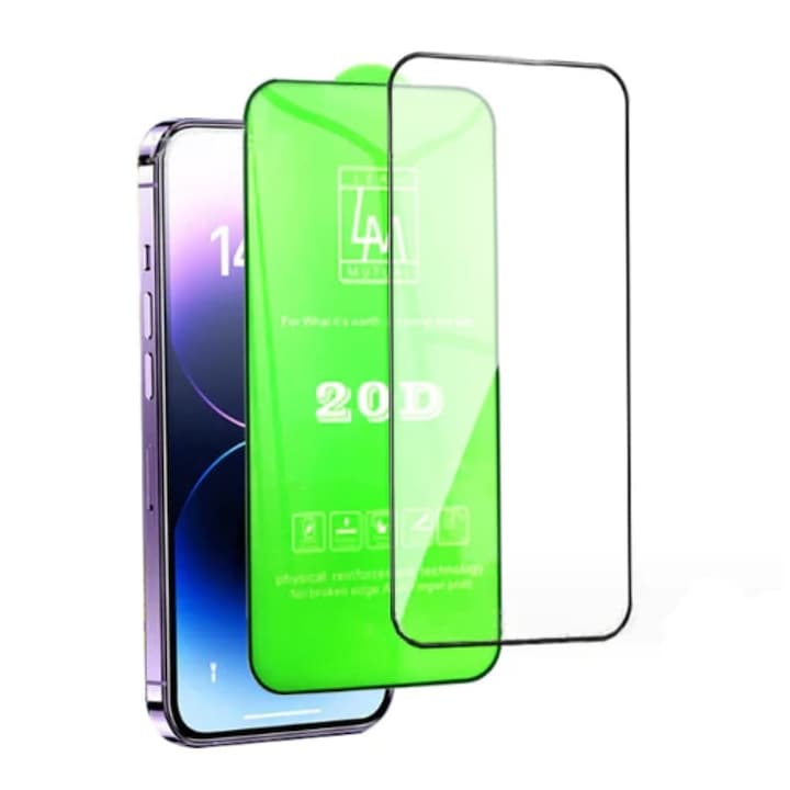 Folie sticla Tempered Glass 20D, compatibila cu iPhone 15 PLUS