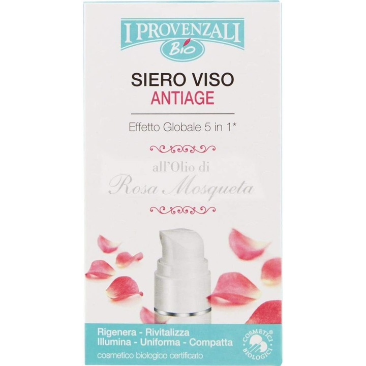 Öregedésgátló szérum bőrre, 5 az 1-ben hatás, 30 ml, I Provenzali