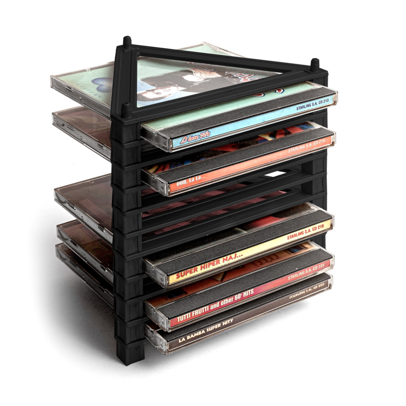 Suport modular CD DVD pentru raft regal, organizator discuri, 11