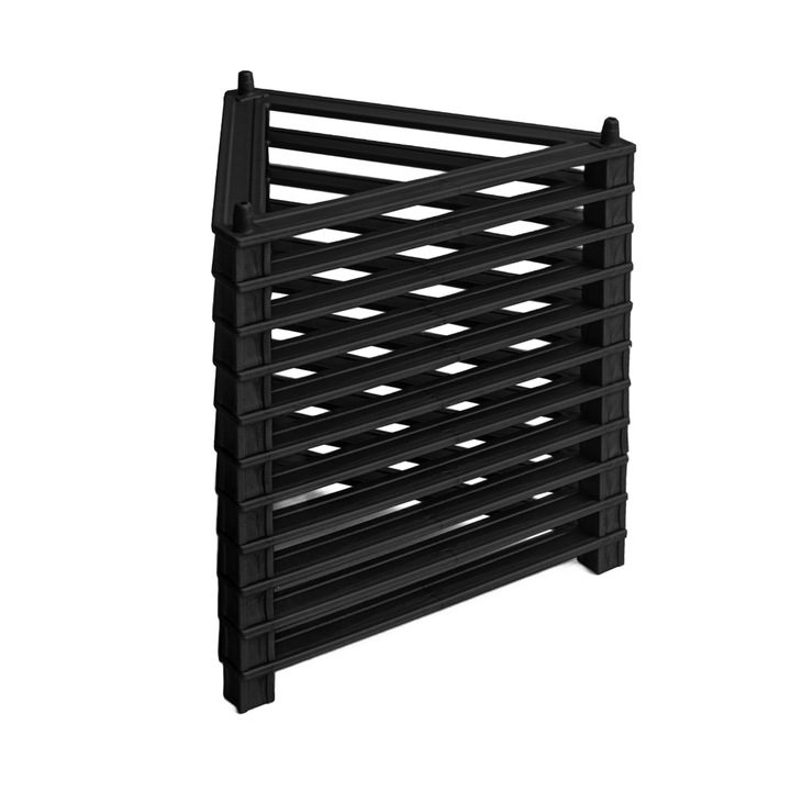 Suport modular CD DVD pentru raft regal, organizator discuri, 11 sloturi, Plastic, Negru