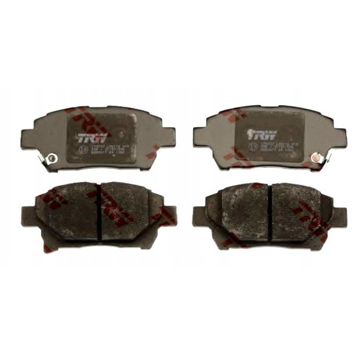 Fékbetét készlet, TRW, Kompatibilis a következőkkel: TOYOTA COROLLA, COROLLA VERSO, IQ, PRIUS, YARIS, YARI