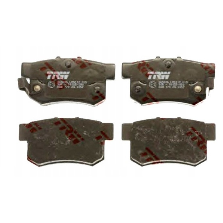 Hátsó fékbetét készlet, TRW, Kompatibilis a következőkkel: ACURA LEGEND, TL, TSX; HONDA ACCORD IV, CIVIC VI