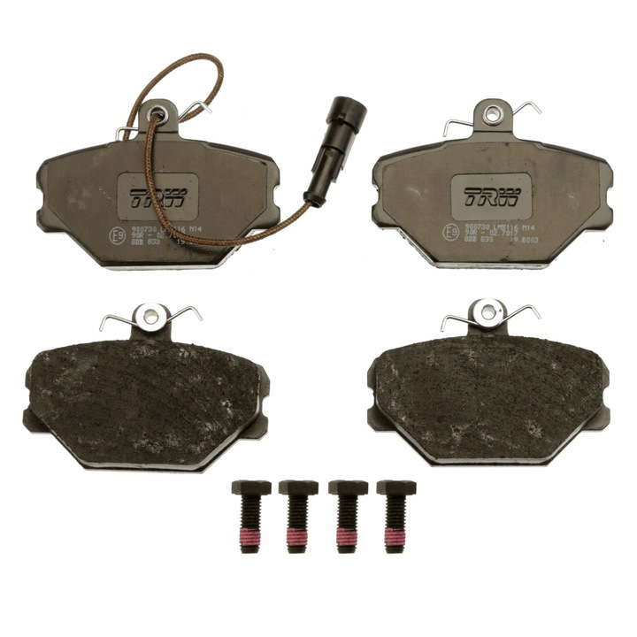 4 db-os fékbetét készlet Fiat Barchetta/Panda, Trw, Fekete