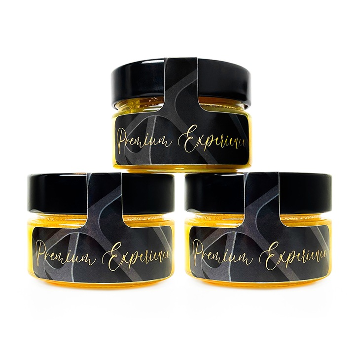 Supliment pentru potenta, Premium Potent, Miere Afrodisiaca, Ejaculare Precoce si Erectie, Pachet 3 Borcane, 3x100g