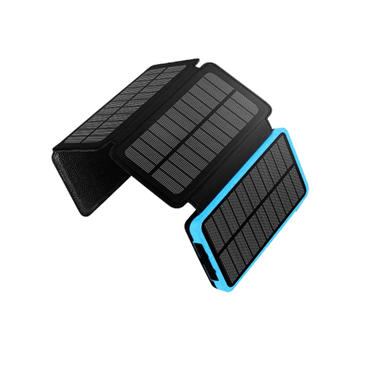 Külső hordozható napelem LED-es zseblámpával, 25000 mAh, Bass Polska 5958