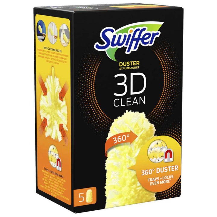 Резерви за Swiffer 3D Clean, 360° Duster, 5 бр