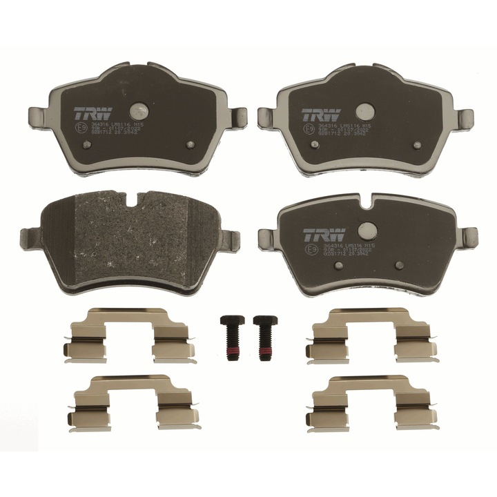 Fékbetét készlet, Trw, MINI kompatibilis, CLUBMAN 1.4-2.0D 06/01-10/16