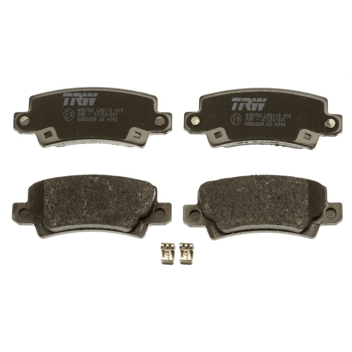 Trw hátsó fékbetét készlet, TOYOTA COROLLA 1.4-2.0D kompatibilis 10/01-03/08