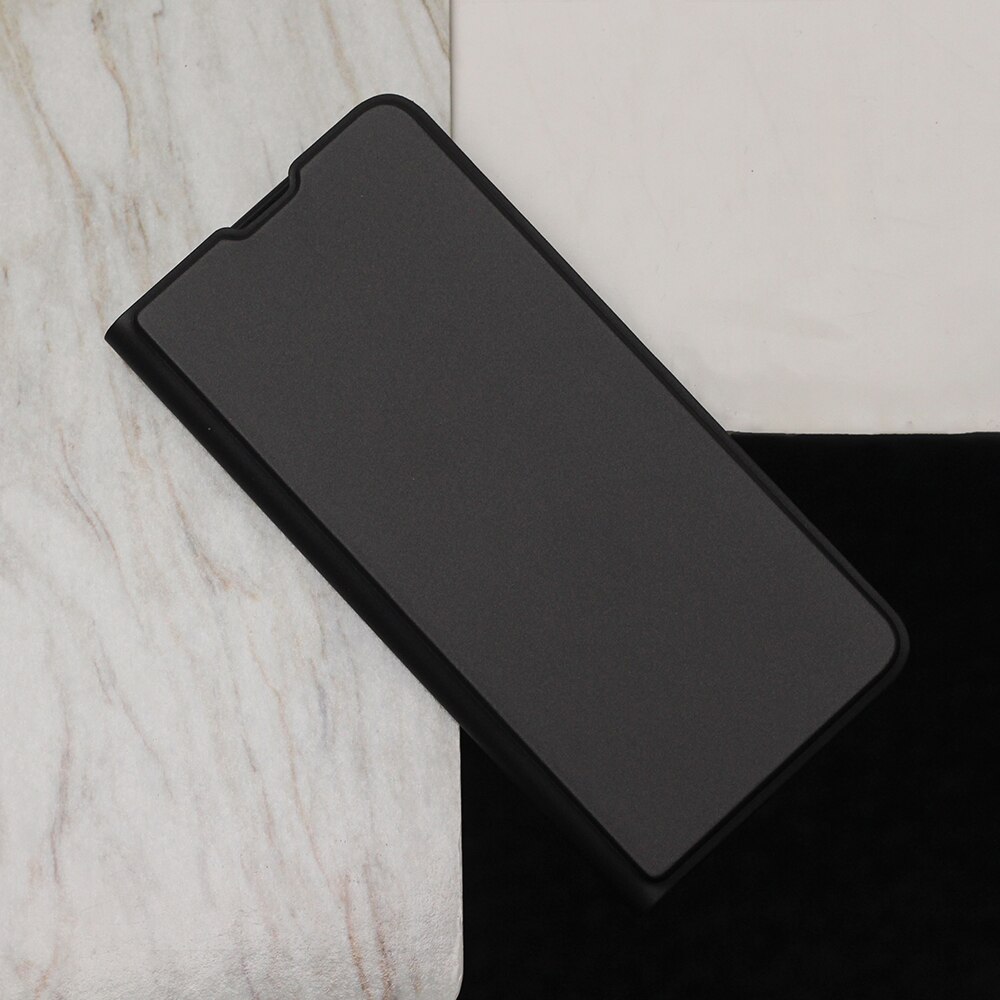 Husa tip carte compatibila cu Oppo Reno 8T 4G G-Tech Flip Soft Book, inchidere magnetica, buzunar card, premium stand, Negru