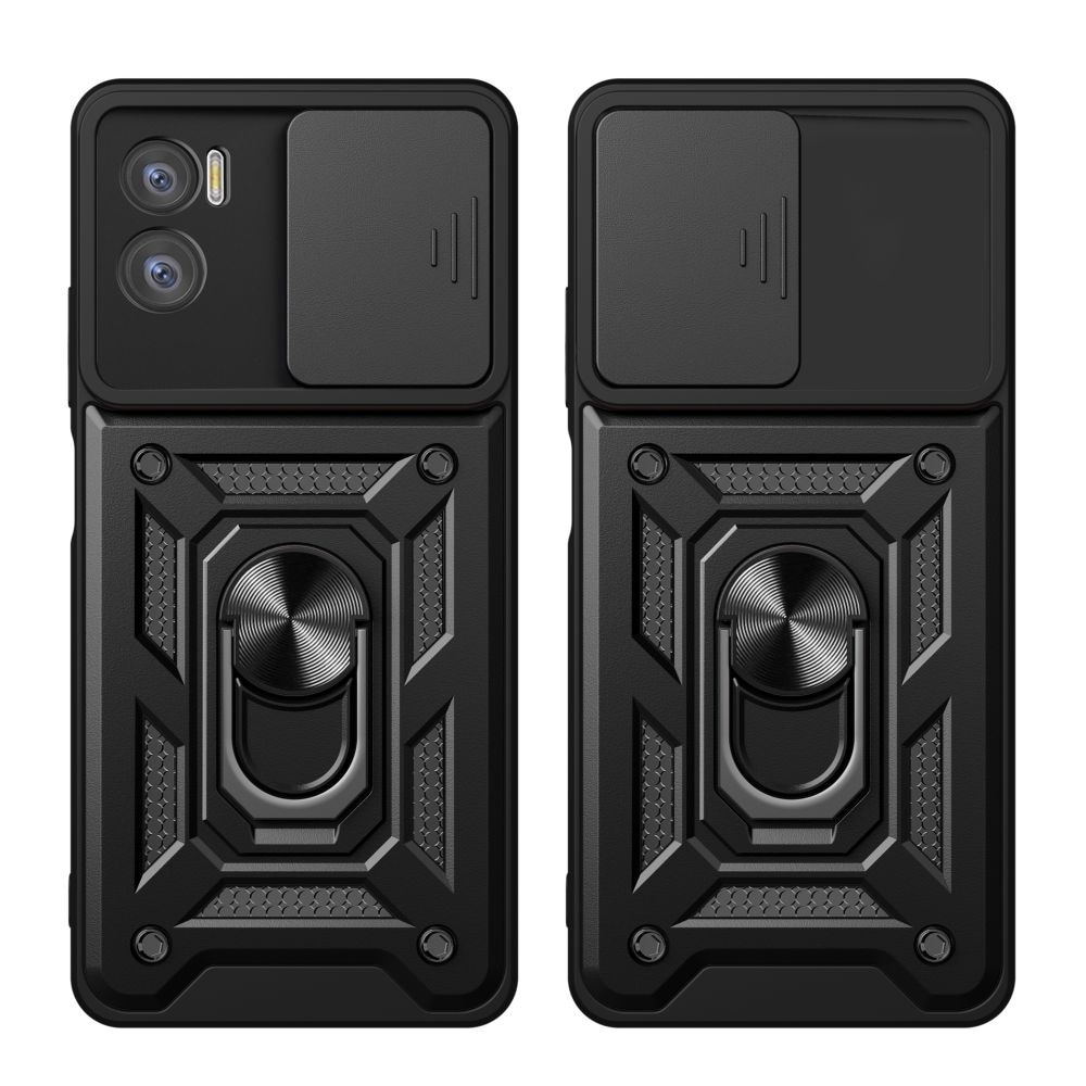 Husa pentru Motorola Moto E22 / Moto E22i Premium Hybrid Armor Kickstand, Slider Camera, Antisoc, Protectie Superioara, Negru