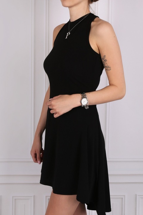 Rochie neagra cu decupaj la spate John Zack, Negru, M