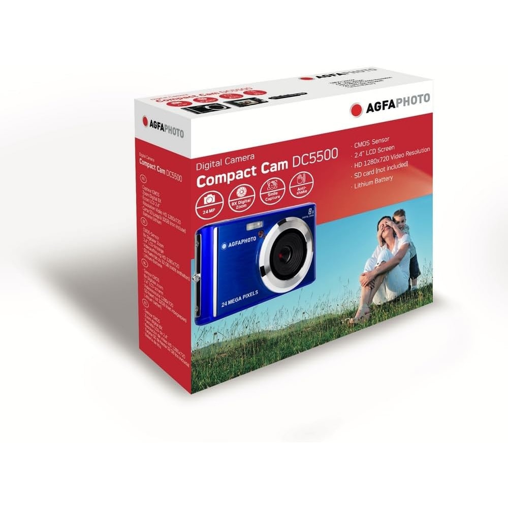 Camera foto digitala AgfaPhoto DC5500 24MP HD 720p, Albastru eMAG.ro