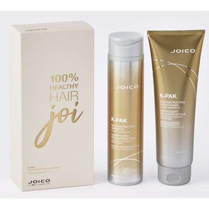 Joico K-Pak csomag: sampon 300 ml és kondicionáló 250 ml a sérült haj helyreállítására