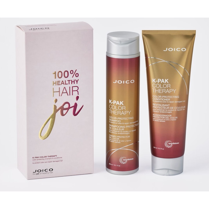 Joico K-Pak Color Therapy csomag: sampon 300 ml + kondicionáló 250 ml festett haj helyreállítására