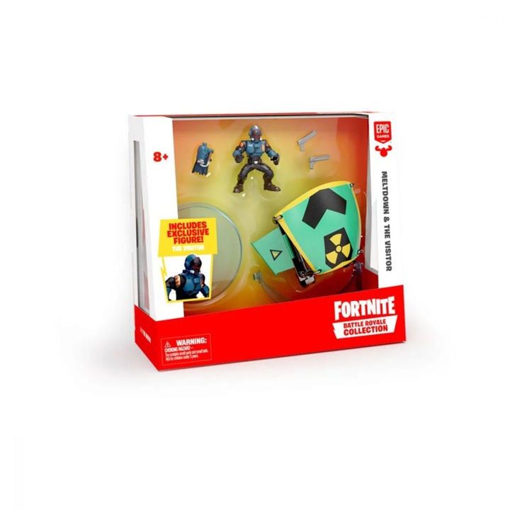 Set Figurina Fortnite + Accesorii, Colectie: Meltdown Glider & The Visitor - Battle Royale Collection Playset Gaming