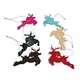 Ornament brad brodat Ren Ariale, verde