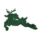 Ornament brad brodat Ren Ariale, verde