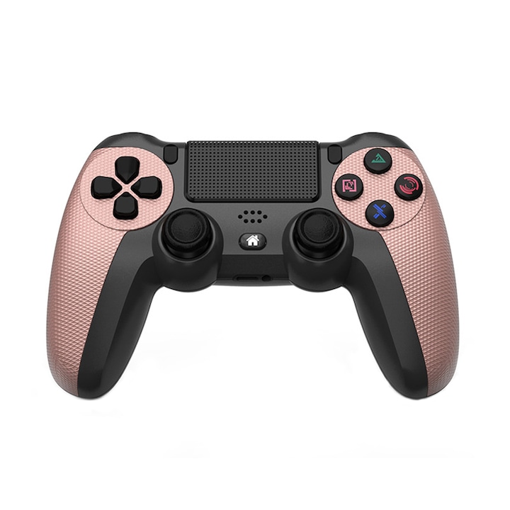 VIELLAN PS4 vezeték nélküli vezérlő, dupla vibráció, rózsaszín arany