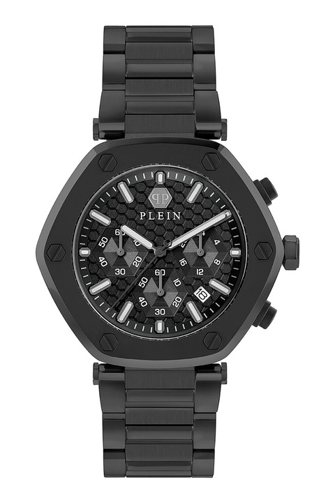 Philipp Plein, Ceas cronograf din otel inoxidabil, Negru